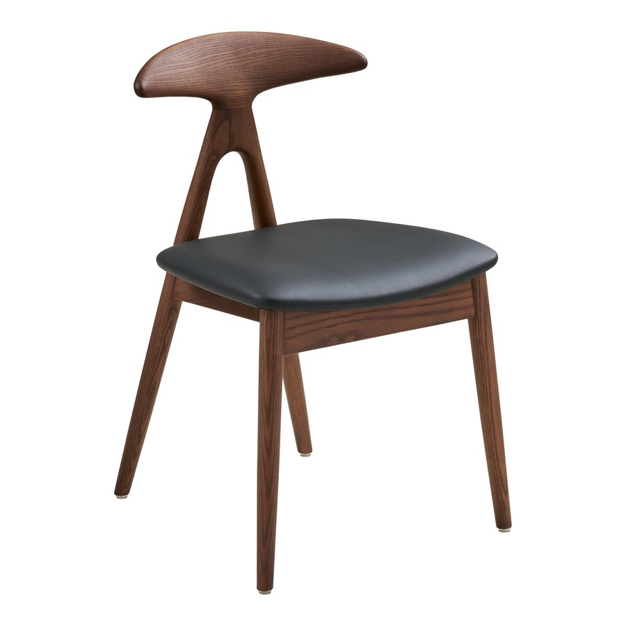 lanuza-spisebordsstol-i-sort-pu-ben-i-mrkebrun-asketr-fra-house-nordic Lanuza Spisebordsstol i Sort PU & Ben i Mørkebrun Asketræ fra House Nordic | B48xL51xH77 cm - Billede 4