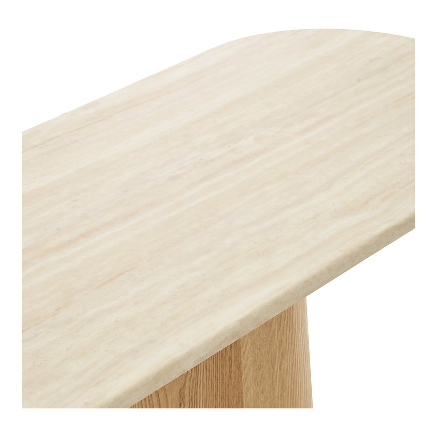 Larvik Konsolbord i Off-White Granit & Natur Asketræ fra House Nordic | B130xD40xH78 cm - Billede 6