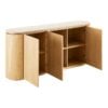 Larvik Skænk i Natur Asketræ & Off-White Granit fra House Nordic | B180xD40xH85 cm - Billede 7