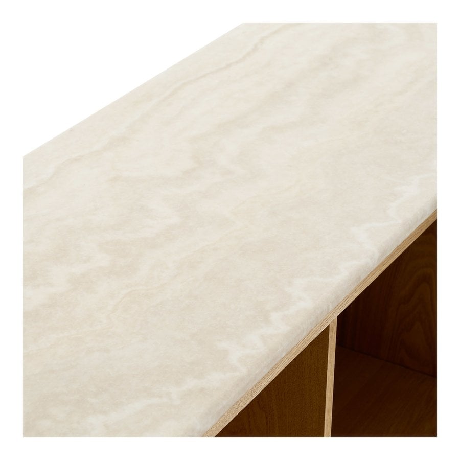 Larvik Skænk i Natur Asketræ & Off-White Granit fra House Nordic | B180xD40xH85 cm - Billede 8