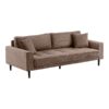 lido-3-personers-sofa-i-brun-fljl-med-puder-ben-i-sort-tr-fra-house-no-2 Lido 3 Personers Sofa i Brun Fløjl med Puder & Ben i Sort Træ fra House Nordic | B210xL93xH76 cm - Billede 5