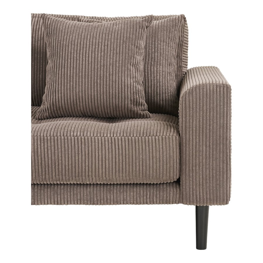 lido-3-personers-sofa-i-brun-fljl-med-puder-ben-i-sort-tr-fra-house-no-3 Lido 3 Personers Sofa i Brun Fløjl med Puder & Ben i Sort Træ fra House Nordic | B210xL93xH76 cm - Billede 6