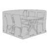Luksus Overtræk til Bord med 4 Stole i Sort Polyester fra House Nordic | L180xB155xH95 cm - Billede 5