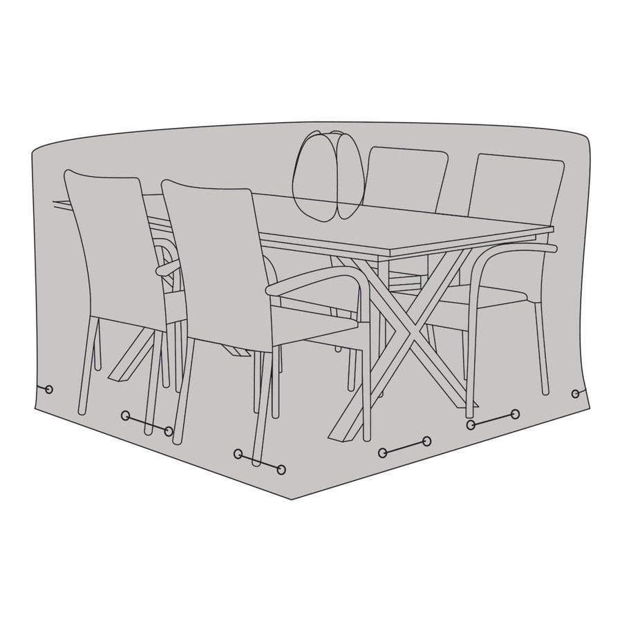 Luksus Overtræk til Bord med 4 Stole i Sort Polyester fra House Nordic | L180xB155xH95 cm - Billede 5
