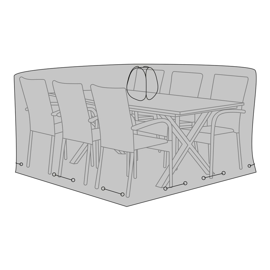 Luksus Overtræk til Bord med 6 Stole i Sort Polyester fra House Nordic | L235xB155xH95 cm - Billede 5