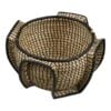 Medan Kurv i Natur/Sort Søgræs fra House Nordic | Ø33xH20 cm - Billede 5