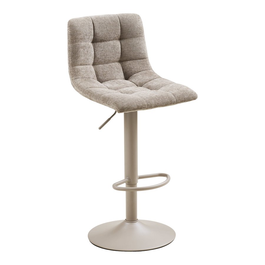 Middelfart Barstol i Grå Polyester & Stel i Grå Stål fra House Nordic | L45xB43xH88-108 cm - Billede 4