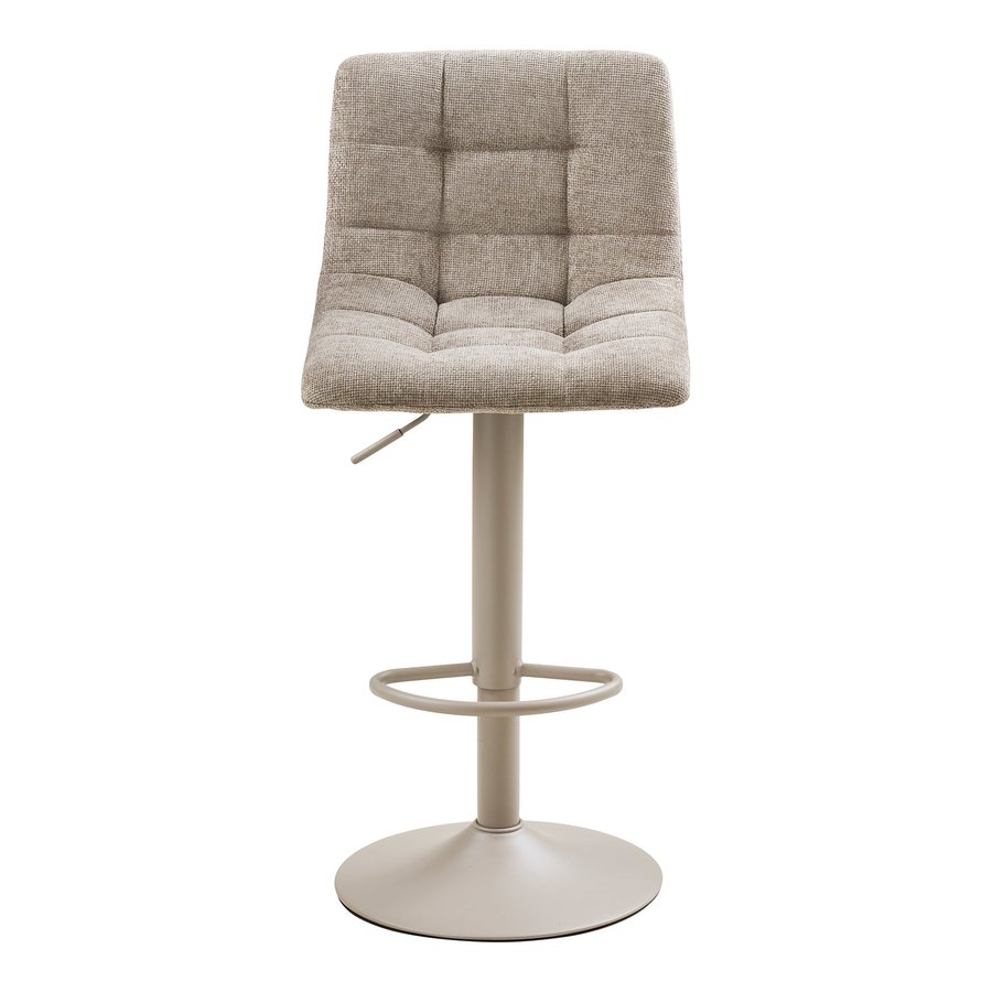 Middelfart Barstol i Grå Polyester & Stel i Grå Stål fra House Nordic | L45xB43xH88-108 cm - Billede 5