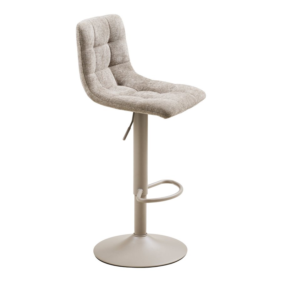 Middelfart Barstol i Grå Polyester & Stel i Grå Stål fra House Nordic | L45xB43xH88-108 cm - Billede 6