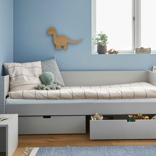 Sif B&oslash;rneseng i Flere Farver MDF med 2 Sengeskuffer & Ben i B&oslash;getr&aelig; fra Manis-h | B90xL160/190/200 cm - Billede 3