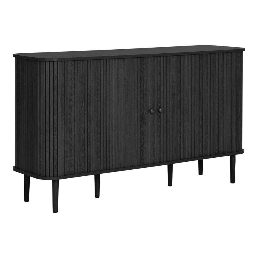 nikko-sknk-i-sort-mdf-fyrretr-med-2-lger-fra-house-nordic-l140xb40xh79-3 Nikko Skænk i Sort MDF & Fyrretræ med 2 Låger fra House Nordic | L140xB40xH79 cm - Billede 6