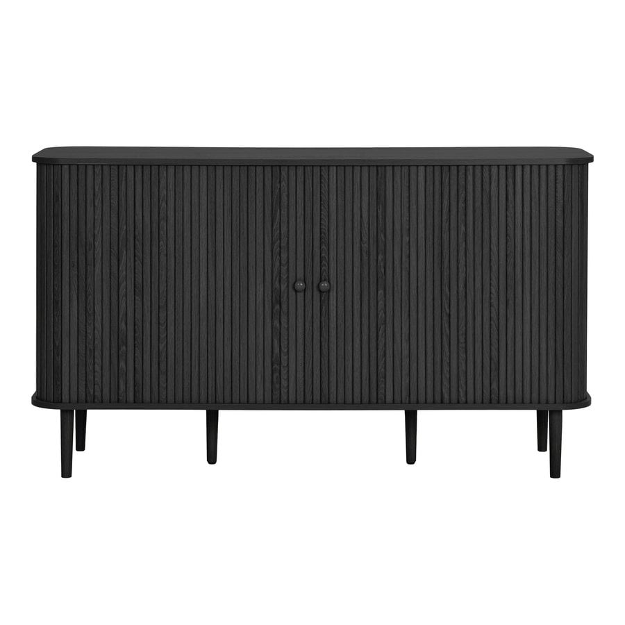 nikko-sknk-i-sort-mdf-fyrretr-med-2-lger-fra-house-nordic-l140xb40xh79 Nikko Skænk i Sort MDF & Fyrretræ med 2 Låger fra House Nordic | L140xB40xH79 cm - Billede 4