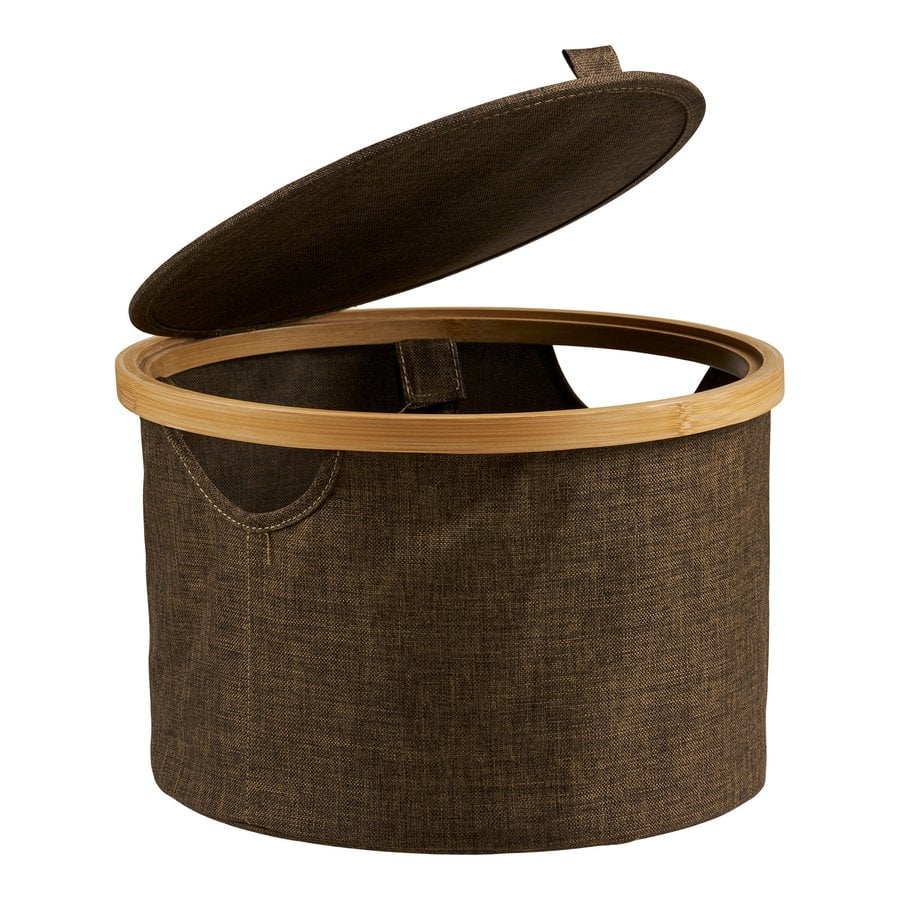 Noto Kurv i Brun Bambus & Polyester fra House Nordic | Ø30xH20 cm - Billede 6