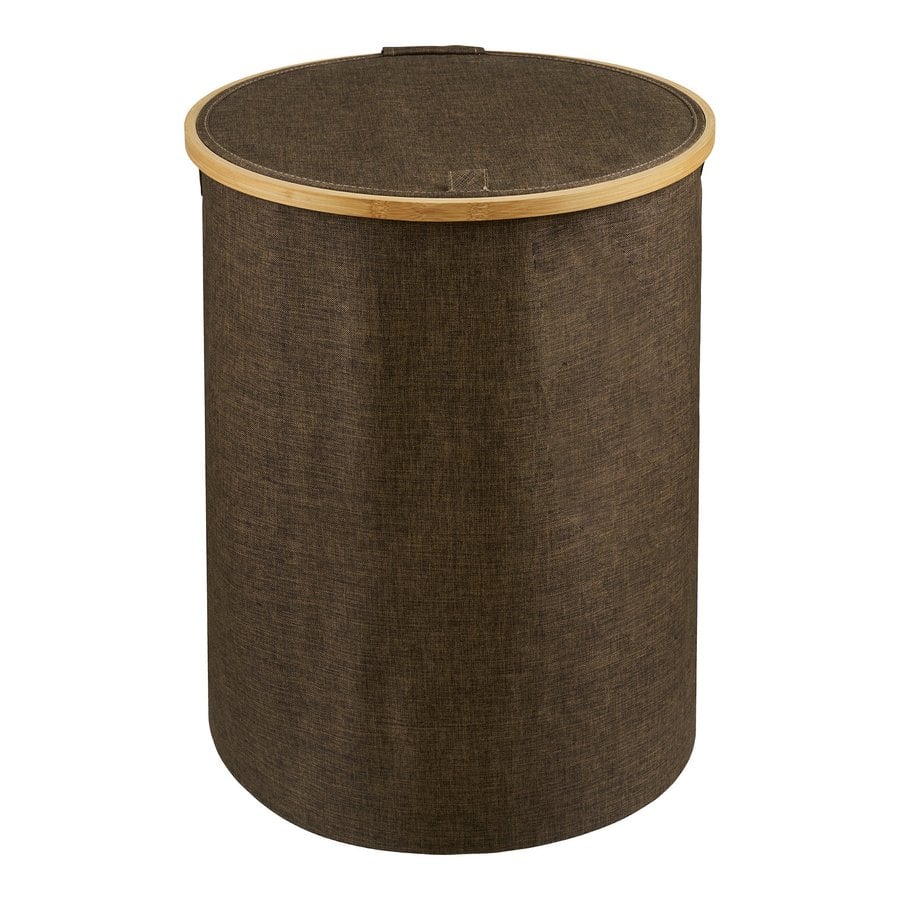 Noto Vasketøjskurv i Brun Bambus & Polyester fra House Nordic | Ø45xH60 cm - Billede 5