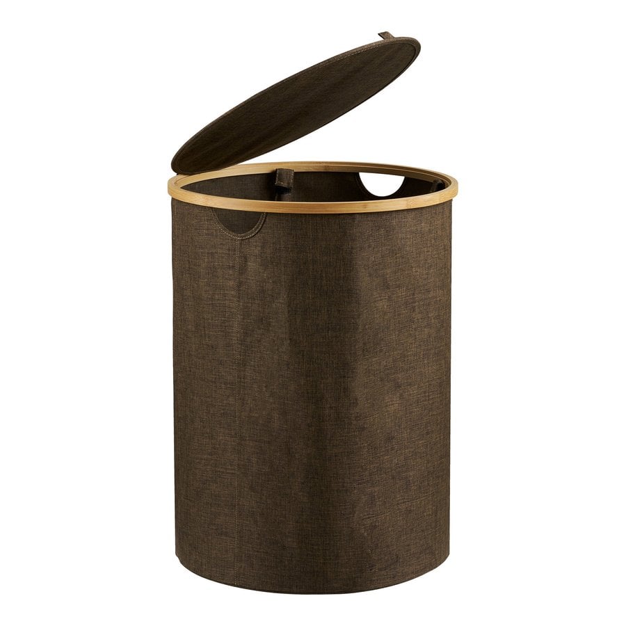 Noto Vasketøjskurv i Brun Bambus & Polyester fra House Nordic | Ø45xH60 cm - Billede 6
