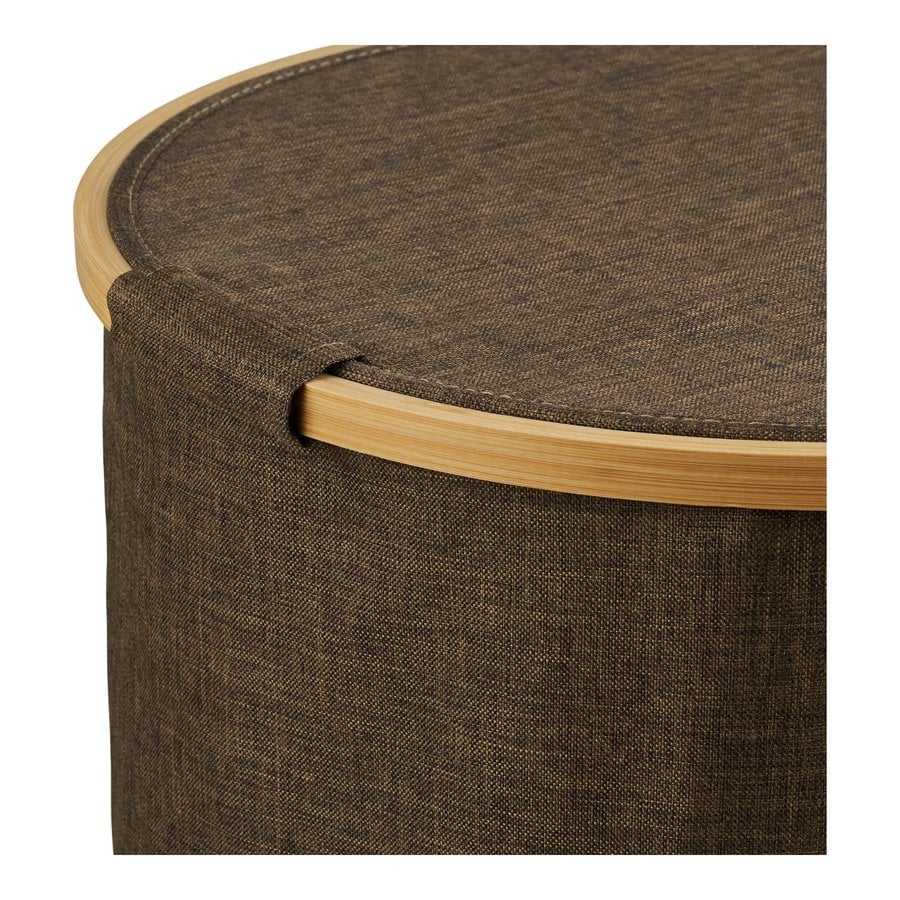 Noto Vasketøjskurv i Brun Bambus & Polyester fra House Nordic | Ø45xH60 cm - Billede 8