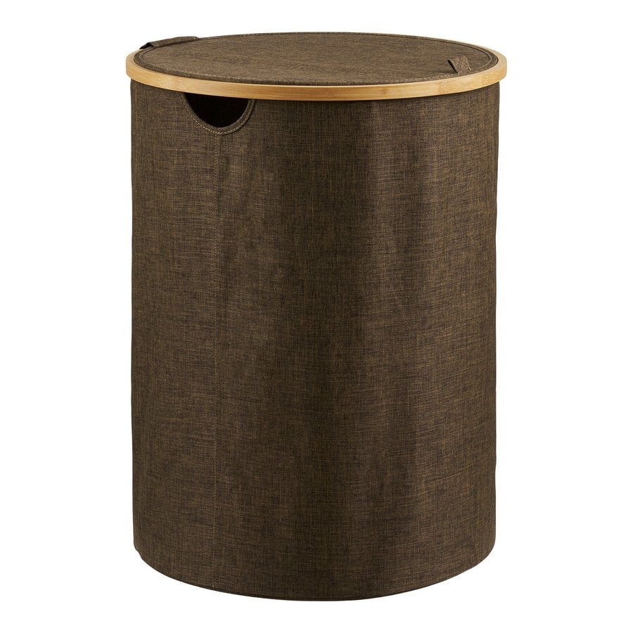 Noto Vasketøjskurv i Brun Bambus & Polyester fra House Nordic | Ø45xH60 cm - Billede 4