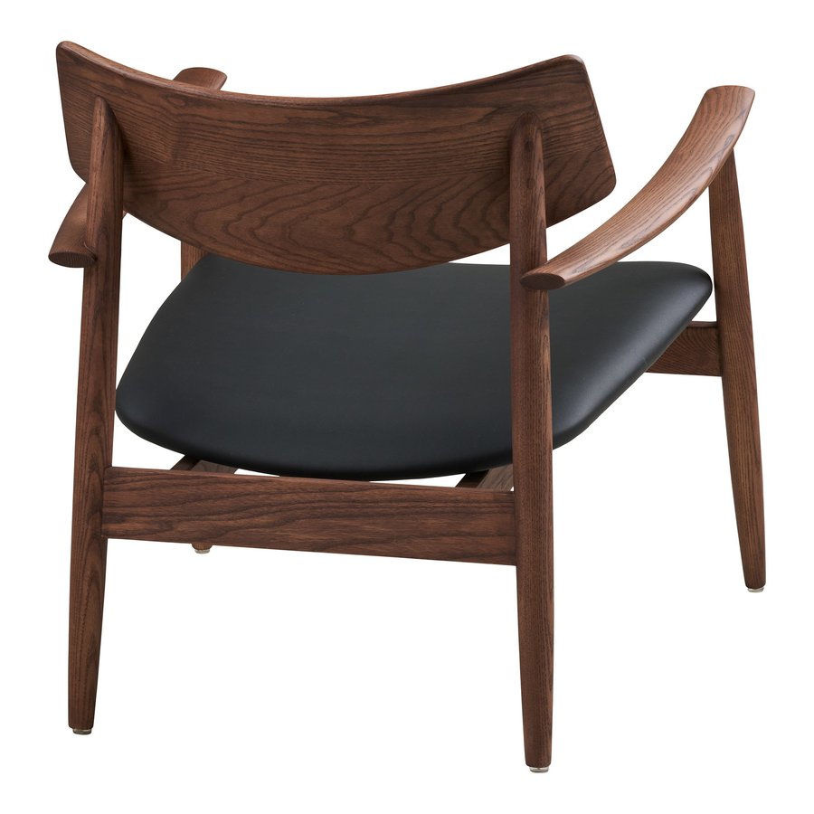 olvera-loungestol-i-mrkebrun-asketr-sort-pu-fra-house-nordic-l69xb69xh-4 Olvera Loungestol i Mørkebrun Asketræ & Sort PU fra House Nordic | L69xB69xH72 cm - Billede 7