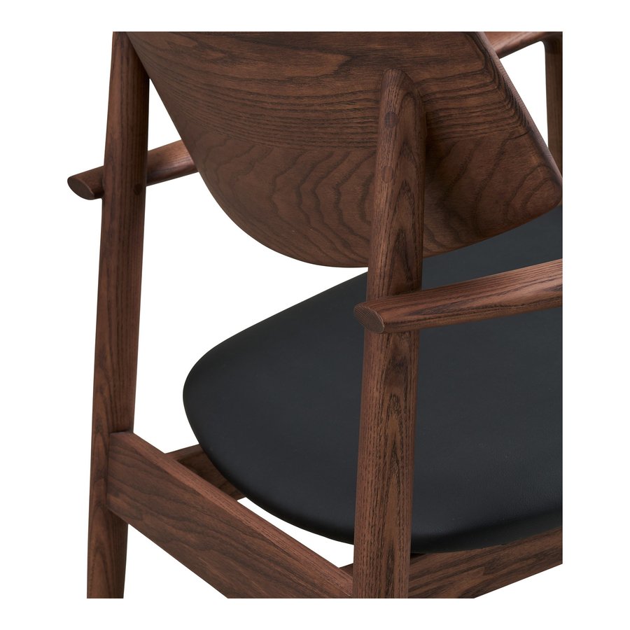 olvera-loungestol-i-mrkebrun-asketr-sort-pu-fra-house-nordic-l69xb69xh-6 Olvera Loungestol i Mørkebrun Asketræ & Sort PU fra House Nordic | L69xB69xH72 cm - Billede 9