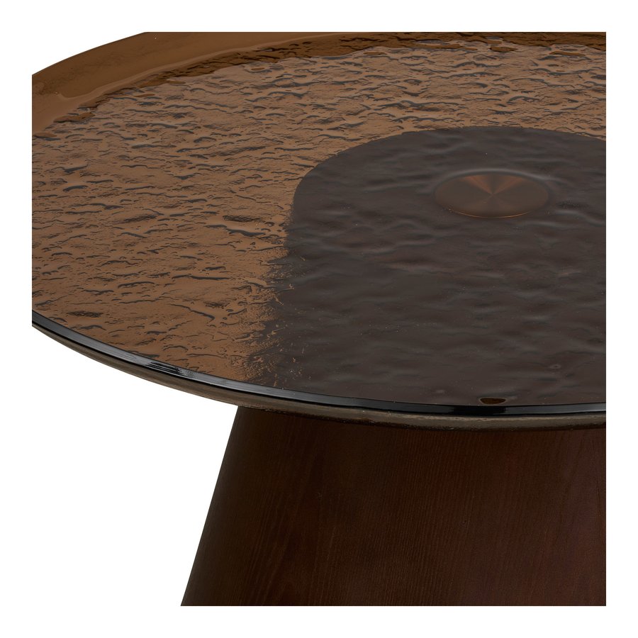 Orvieto Sofabord i Mørkebrun Asketræ & Glas fra House Nordic | Ø80xH42 cm - Billede 6