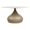 Pienza Sofabord i Khaki Metal & Hærdet Glas fra House Nordic | Ø70xH42 cm - Billede 5