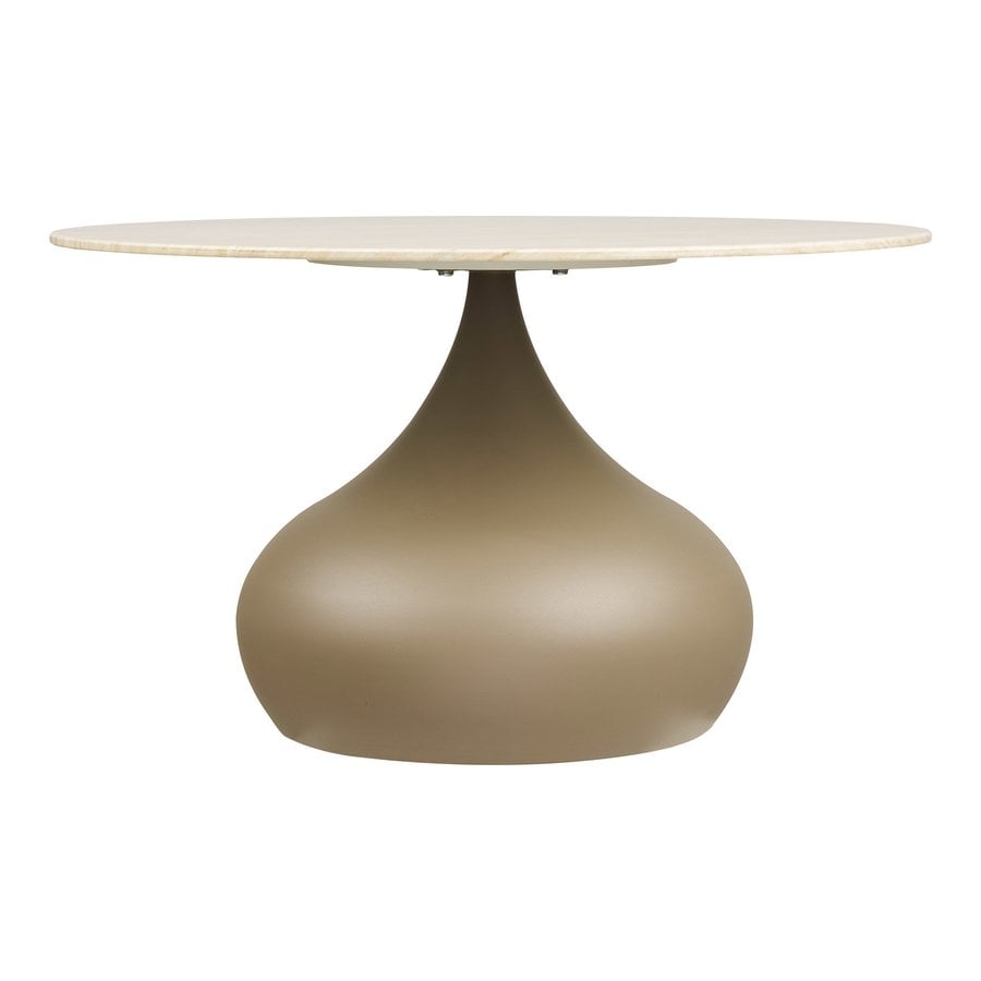 Pienza Sofabord i Khaki Metal & Hærdet Glas fra House Nordic | Ø70xH42 cm - Billede 5