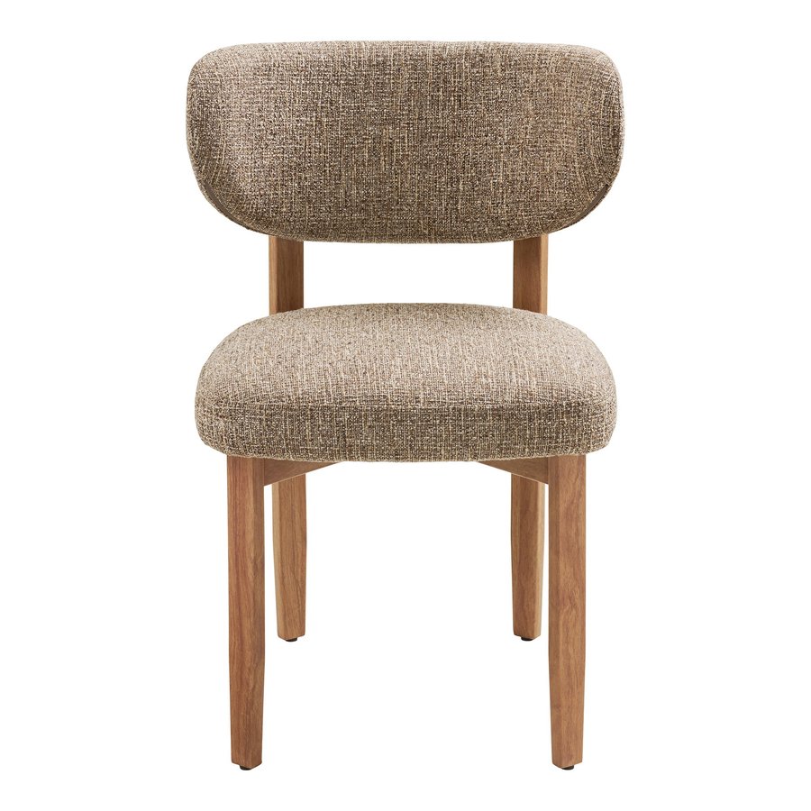 recco-spisebordsstol-i-mrkebrun-polyester-ben-i-natur-metal-fra-house-2 Recco Spisebordsstol i Mørkebrun Polyester & Ben i Natur Metal fra House Nordic | B53xL57xH79 cm - Billede 5