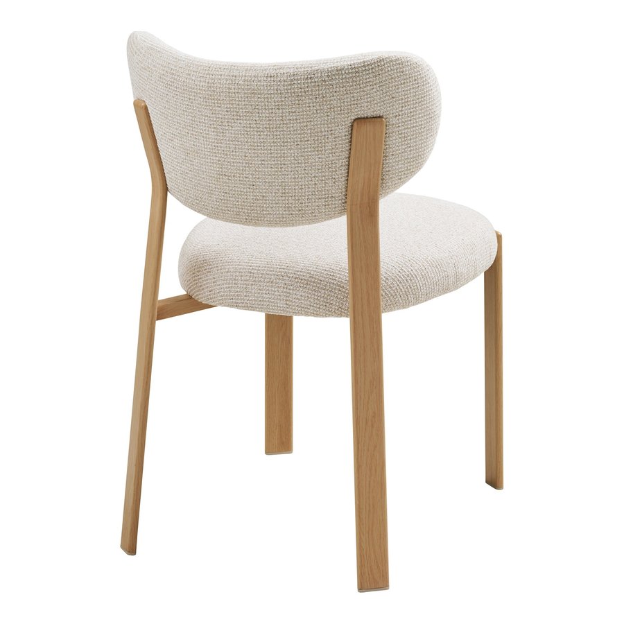 Savina Spisebordsstol i Sand Polyester & Ben i Natur Metal fra House Nordic | B50xL60xH81 cm - Billede 7