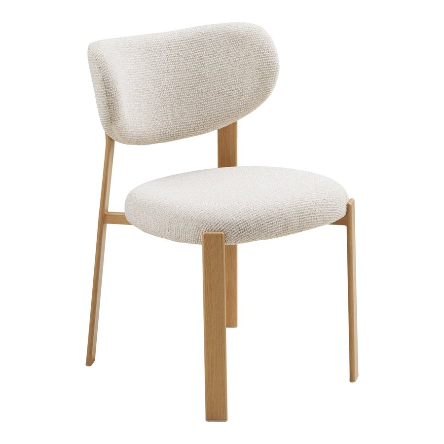 Savina Spisebordsstol i Sand Polyester & Ben i Natur Metal fra House Nordic | B50xL60xH81 cm - Billede 4