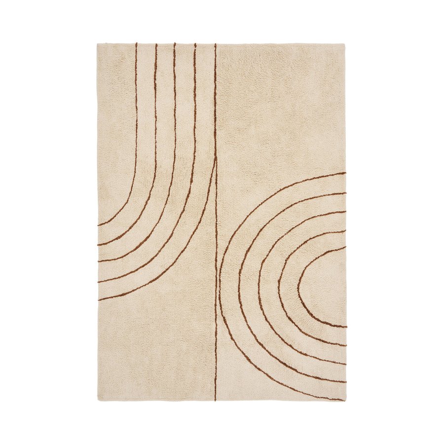 Tampa Tæppe i Beige Bomuld fra House Nordic | B160xL230 cm - Billede 4