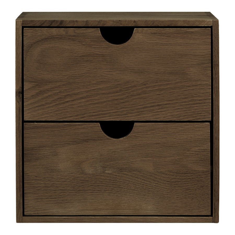 townsville-vghylde-i-mrkebrun-egetr-med-skuffer-fra-house-nordic-b30xd-2 Townsville Væghylde i Mørkebrun Egetræ med Skuffer fra House Nordic | B30xD18xH30 cm - Billede 5