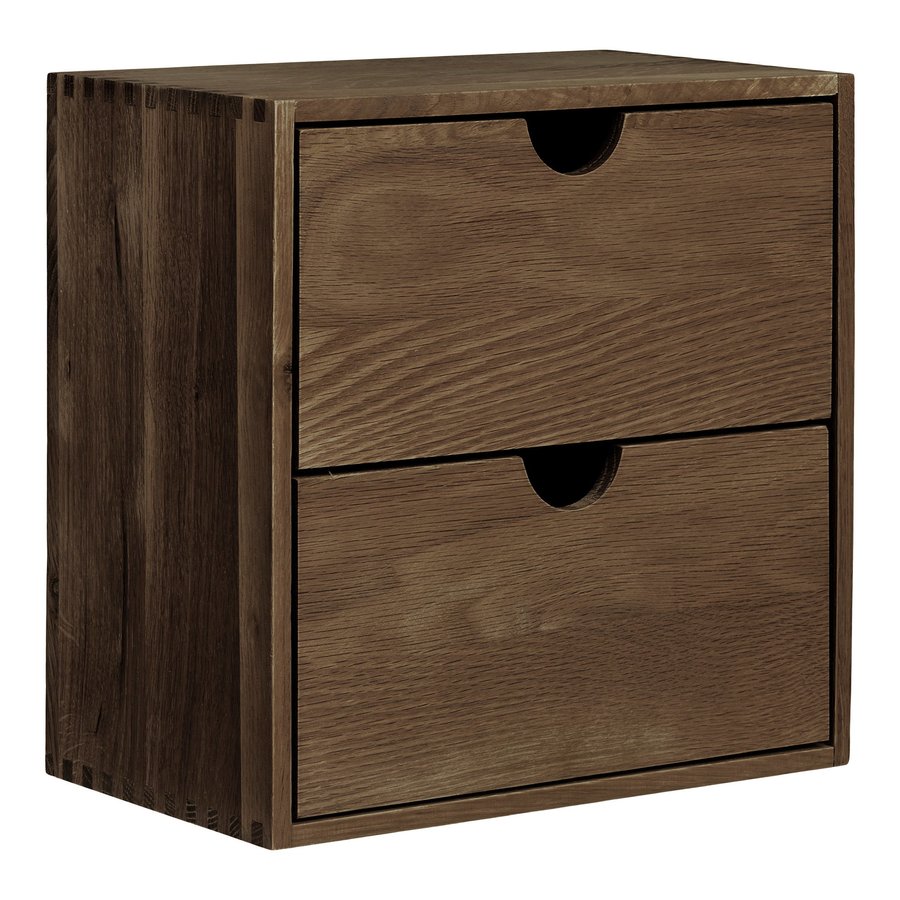 townsville-vghylde-i-mrkebrun-egetr-med-skuffer-fra-house-nordic-b30xd Townsville Væghylde i Mørkebrun Egetræ med Skuffer fra House Nordic | B30xD18xH30 cm - Billede 4