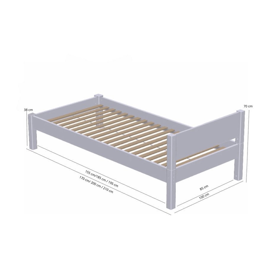 triton-seng-i-flere-farver-mdf-bgetr-med-lamelbund-lav-hovedende-fra-m-2 Triton Seng i Flere Farver MDF & Bøgetræ med Lamelbund & Lav Hovedende fra Manis-h | Flere Størrelser Børneseng - Billede 2