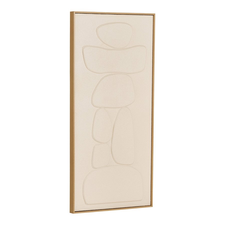 Victoria Relief Vægdekoration i Beige Polyester & Fyrretræ fra House Nordic | B60xL4,5xH120 cm - Billede 5