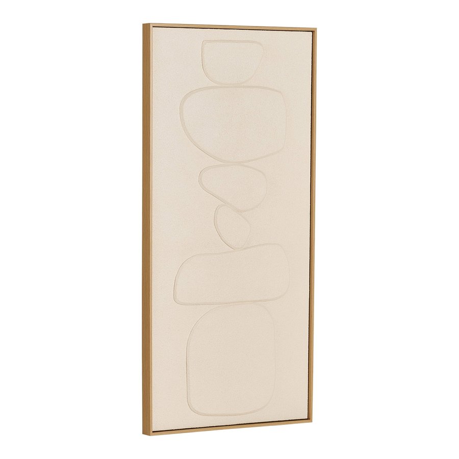 Victoria Relief Vægdekoration i Beige Polyester & Fyrretræ fra House Nordic | B60xL4,5xH120 cm - Billede 5
