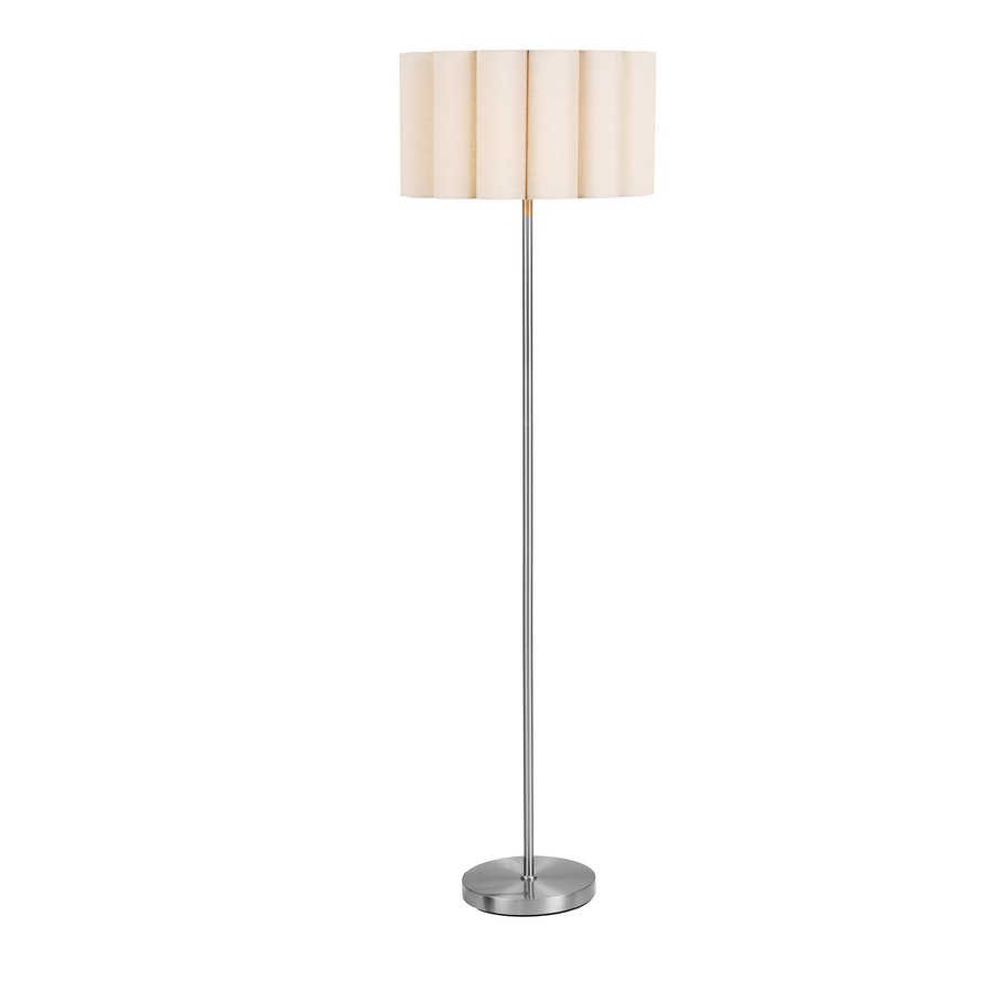 watton-gulvlampe-i-beigegr-linen-stl-fra-house-nordic-45xh150-cm-2 Watton Gulvlampe i Beige/Grå Linen & Stål fra House Nordic | Ø45xH150 cm - Billede 5