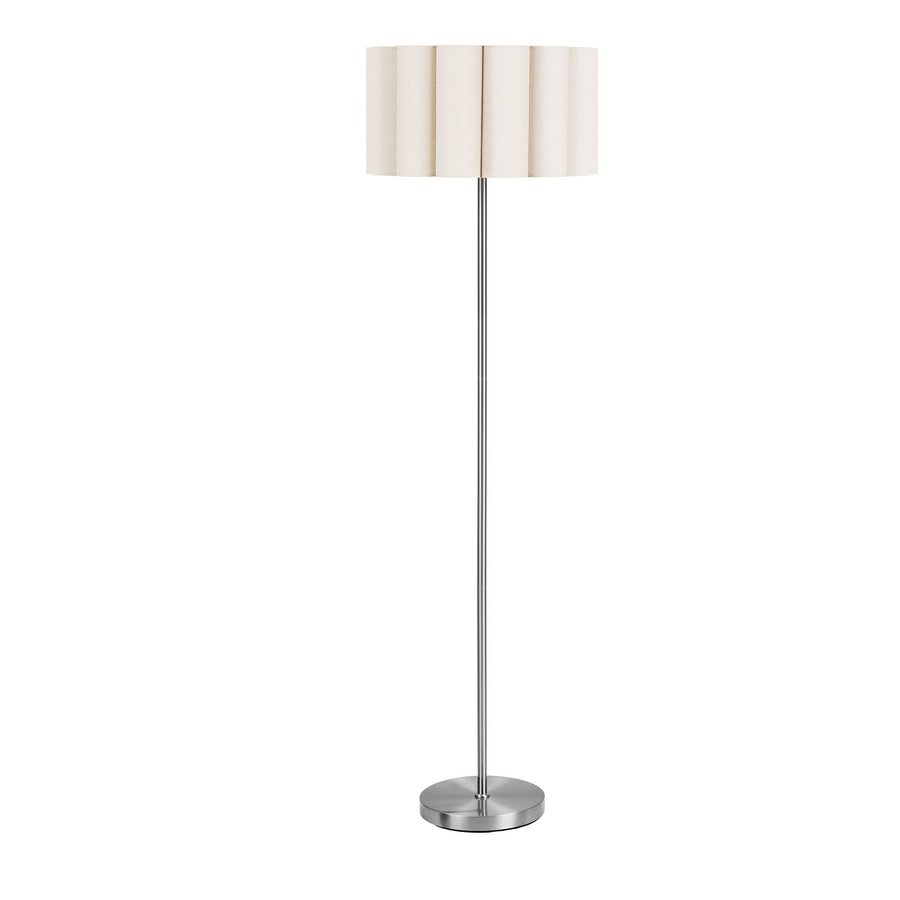 watton-gulvlampe-i-beigegr-linen-stl-fra-house-nordic-45xh150-cm Watton Gulvlampe i Beige/Grå Linen & Stål fra House Nordic | Ø45xH150 cm - Billede 4