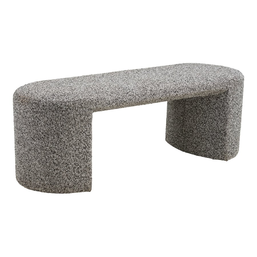 Westport Bænk i Sort/Hvid Bouclé fra House Nordic | B120xL45xH44 cm - Billede 4