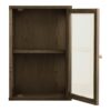 Zamora Væghængt Vitrineskab i Mørkebrun Egetræ & Hærdet Glas fra House Nordic | B20xD40xH60 cm - Billede 6