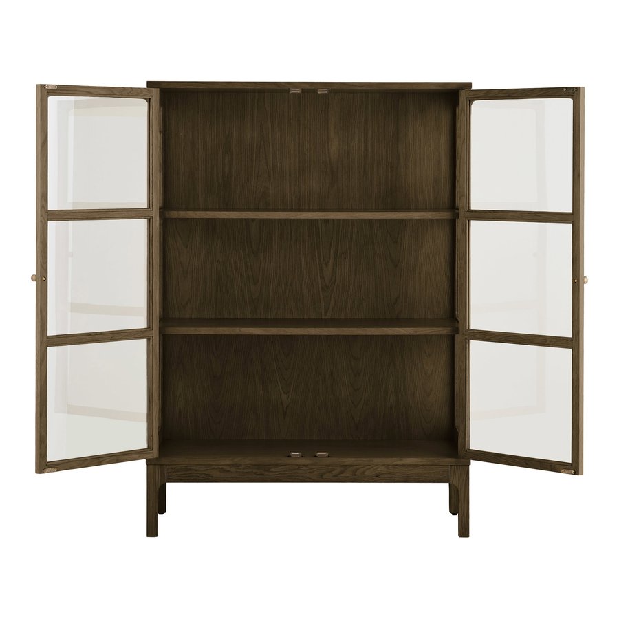 Zamora Vitrineskab i Mørkebrun Egetræ & Hærdet Glas fra House Nordic | B40xD90xH126 cm - Billede 6