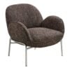 zomba-loungestol-i-brun-polyester-ben-i-krom-metal-fra-house-nordic-b7 Zomba Loungestol i Brun Polyester & Ben i Krom Metal fra House Nordic | B79xL79,5xH77 cm - Billede 4