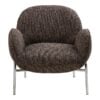 zomba-loungestol-i-brun-polyester-ben-i-krom-metal-fra-house-nordic-b7-2 Zomba Loungestol i Brun Polyester & Ben i Krom Metal fra House Nordic | B79xL79,5xH77 cm - Billede 5