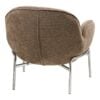 Zomba Loungestol i Brun Polyester & Ben i Krom Metal fra House Nordic | B79xL79,5xH77 cm - Billede 7