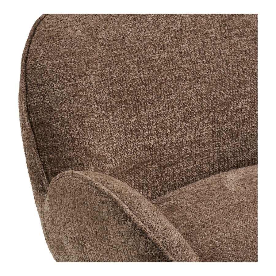Zomba Loungestol i Brun Polyester & Ben i Krom Metal fra House Nordic | B79xL79,5xH77 cm - Billede 8