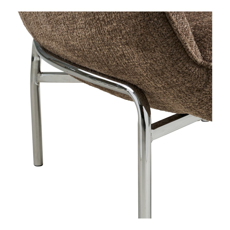 Zomba Loungestol i Brun Polyester & Ben i Krom Metal fra House Nordic | B79xL79,5xH77 cm - Billede 9