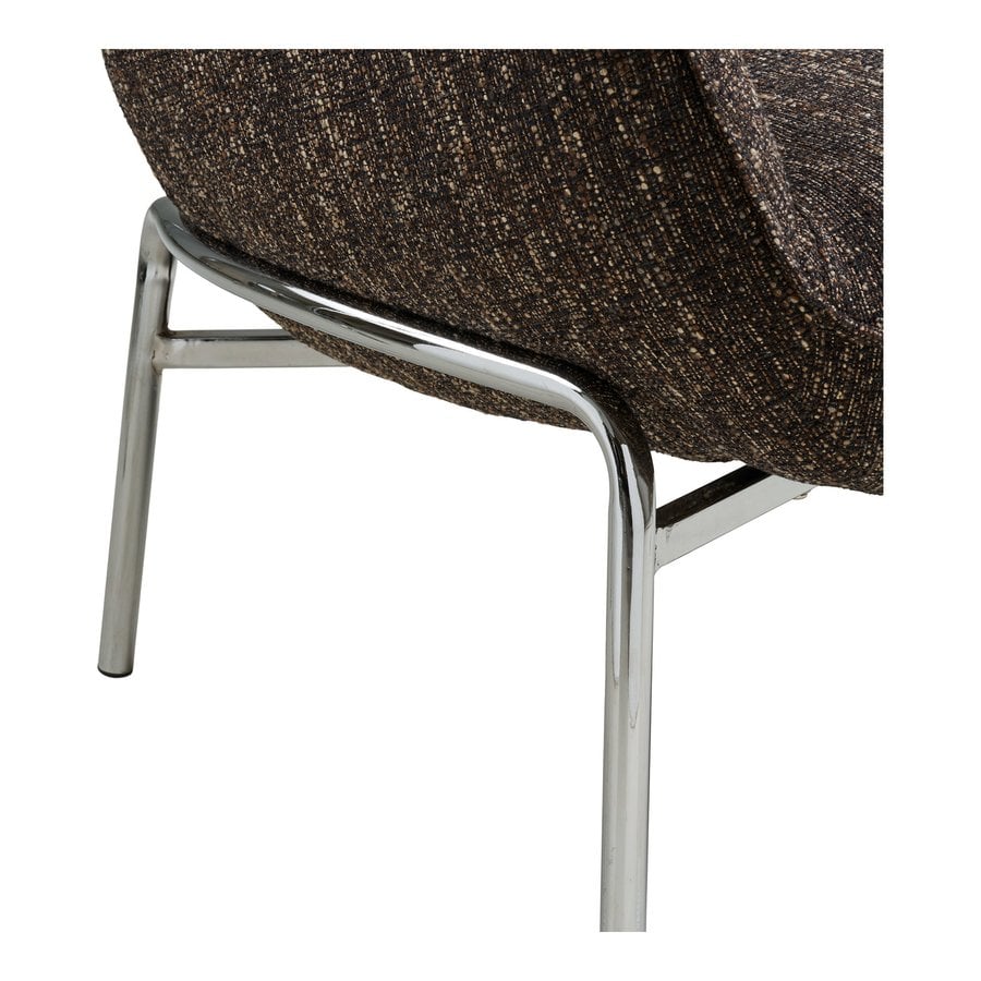 zomba-loungestol-i-brun-polyester-ben-i-krom-metal-fra-house-nordic-b7-6 Zomba Loungestol i Brun Polyester & Ben i Krom Metal fra House Nordic | B79xL79,5xH77 cm - Billede 9