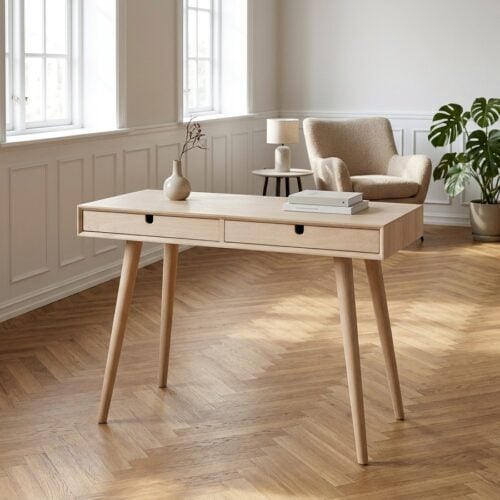 Century Skrivebord i Hvidpigmenteret Egetræ fra Actona | BDH 100x45x74 cm - Billede 1