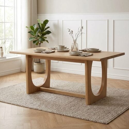 Flow Town Spisebord i Egetræ og Finér fra Unique Furniture | L180xB95xH76cm - Billede 1