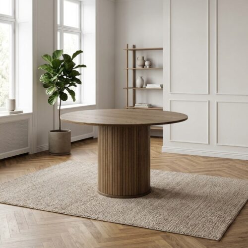 Nola Spisebord i Røget Egetræ fra Unique Furniture | Ø120xH75cm - Billede 1
