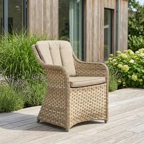 Nusa Udendørs Stol i Polyrattan fra Lexpo Living | Beige | 70x64x88 cm - Billede 1